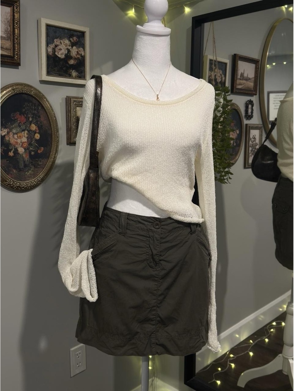 Olive Cargo Skort 🫒